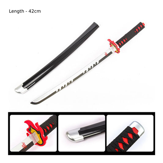 Tanjiro Flame Black PVC Katana 42cm (with stand)
