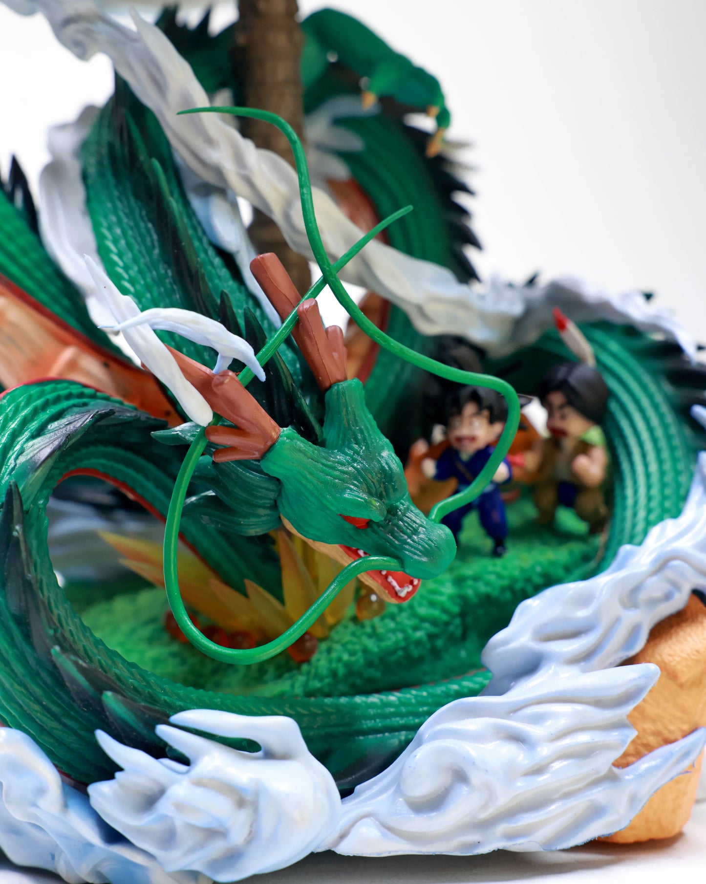 Shenron & Goku under cloud