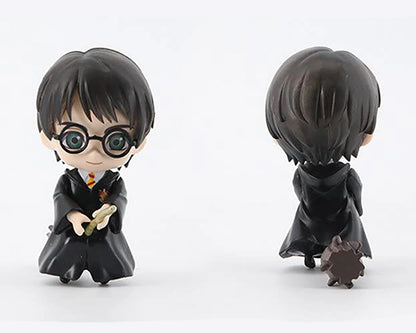 Harry Potter trio with brooms x3
