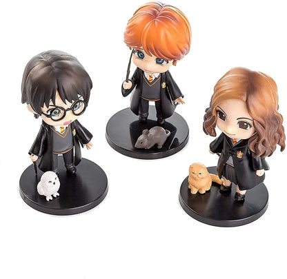 Harry Potter trio with pets x3