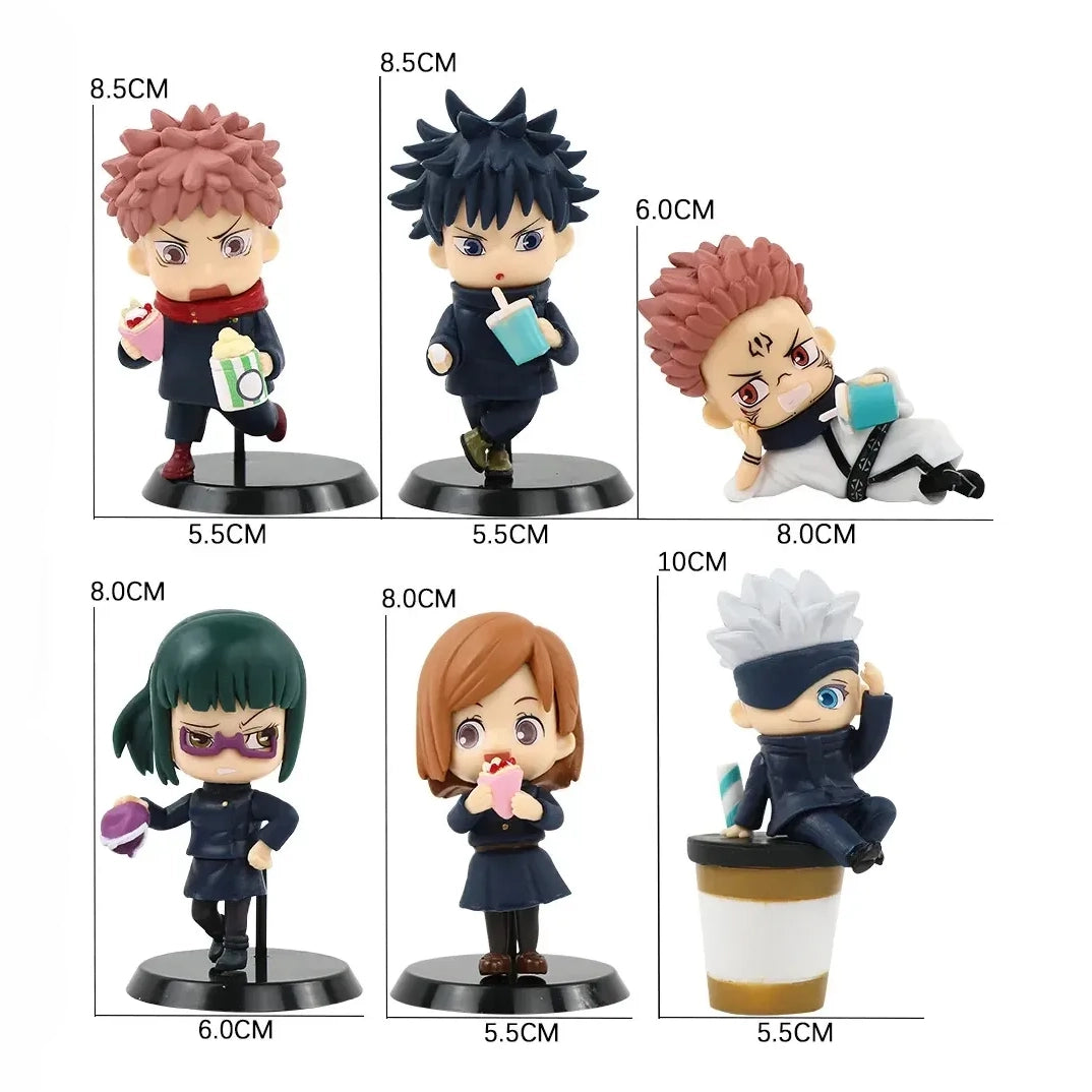Chilling team - Chibi set - Jujutsu Kaisen x6