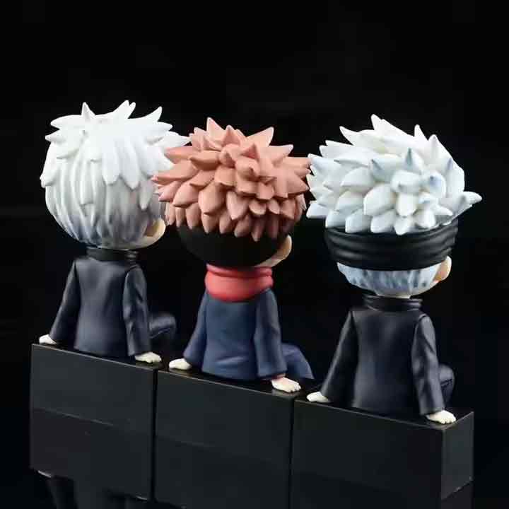 Sitting Gojo & Itadori Chibi set - Jujutsu Kaisen x3