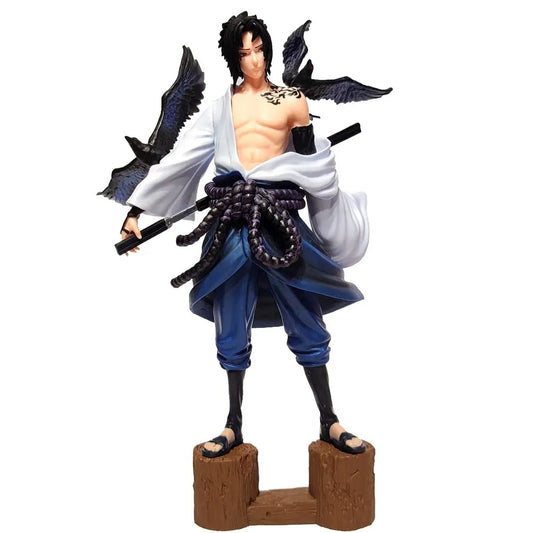 Sasuke on wooden trunks - Naruto