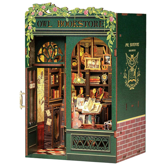 Owl Bookstore -  beautifully detailed DIY Kit (with lights)