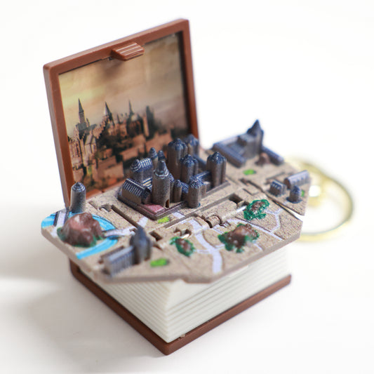 Fantasy Castle - 3D Pop-open book- Keychain