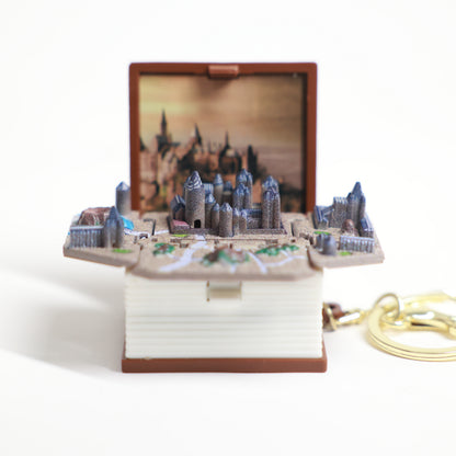 Fantasy Castle - 3D Pop-open book- Keychain