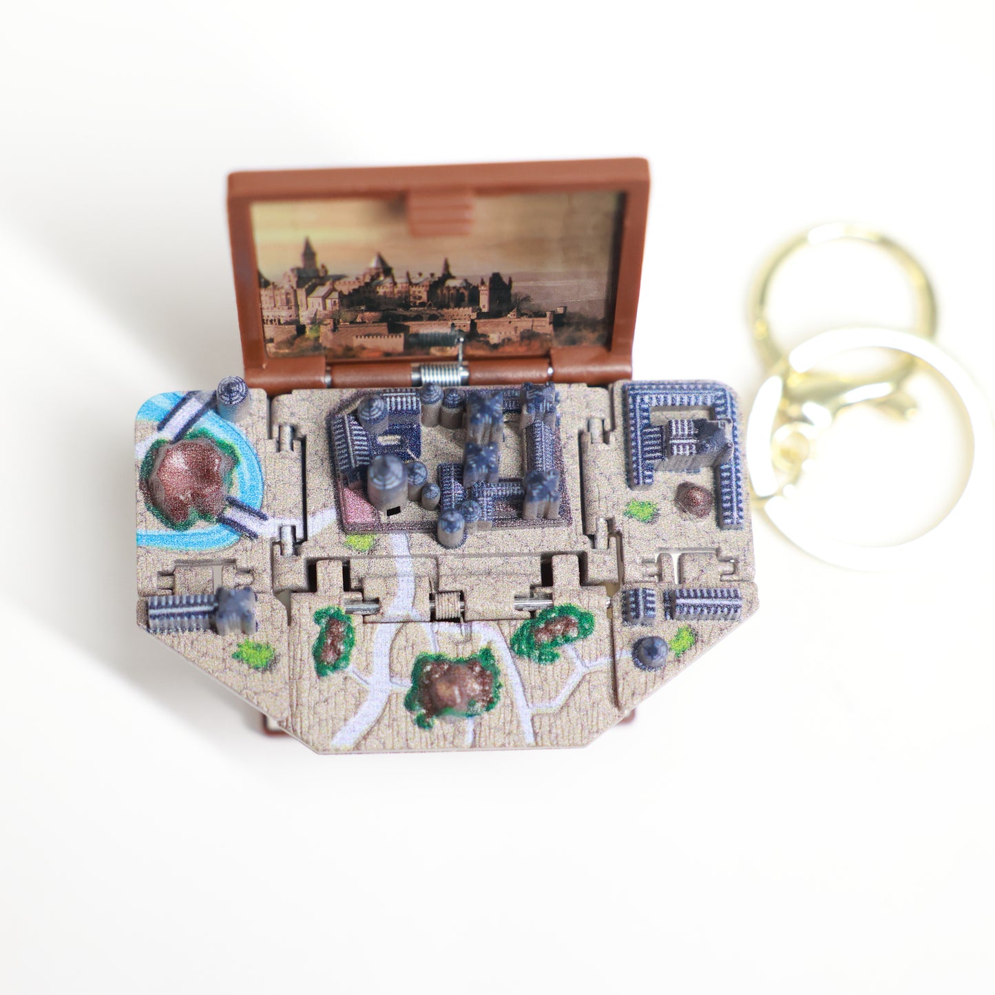 Fantasy Castle - 3D Pop-open book- Keychain