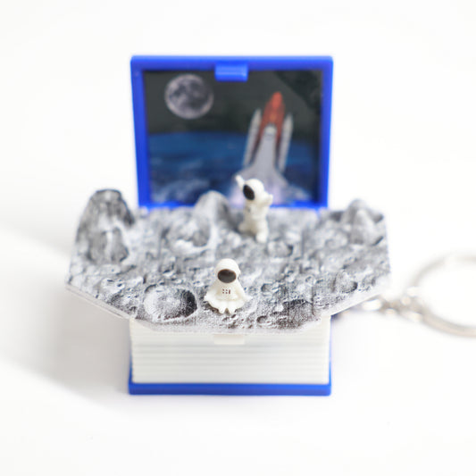 Astronauts - 3D Pop-open book- Keychain