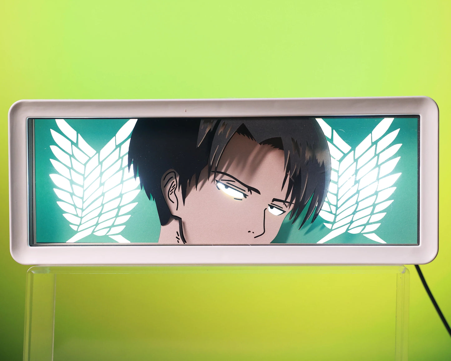 Levi - Attack on Titan - 3D stencil lamp #1 (USB/Battery Operated)